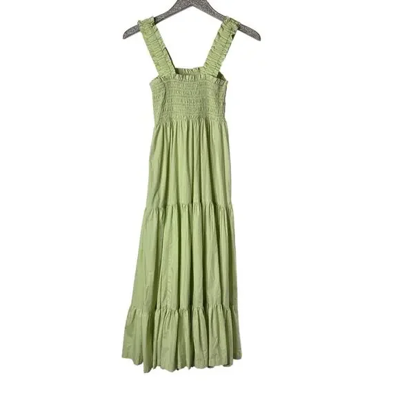 Abercrombie & Fitch Green Smocked Bodice Easy Maxi Dress - Picture 4 of 8